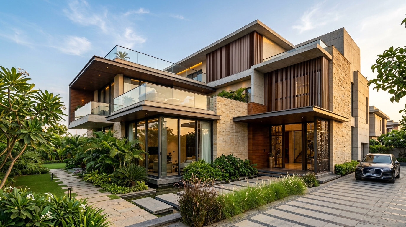 Residential construction layout design villa Lucknow